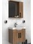 Lacrime 65 cm Beyaz Renkli Mdf, Oval Seramik Lavabolu, Alt ve Üst Dolaplı, Banyo Dolabı Takımı 4