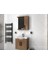 Lacrime 65 cm Beyaz Renkli Mdf, Oval Seramik Lavabolu, Alt ve Üst Dolaplı, Banyo Dolabı Takımı 5