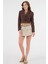 Acı Kahverengi Kruvaze Crop Blazer Ceket 2