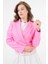 Pembe Kruvaze Crop Blazer Ceket 4