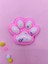 Pati Taba Squishy Kedi Pati Sıkma 7 cm Pullu Pati Sukuşi - Pembe 5