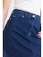 Denim Mini Etek - Mavi 5