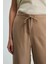 Beli Ip Kemerli Tencel Pantolon - Vizon 3