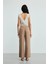 Beli Ip Kemerli Tencel Pantolon - Vizon 5