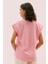 Düşük Omuzlu V Yaka T-Shirt Pembe Y2523830_038 2
