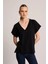 Taş Işlemeli Pamuk T-Shirt - Siyah 1