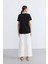 V Yaka Simli T-Shirt - Siyah 3