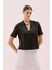 V Yaka Double Kısa Kol T-Shirt Siyah Y2523836_001 1