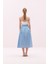 Yırtmaçlı Midi Boy Tafta Etek Mavi Y2515053_036 2