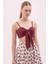 Bağlama Görünümlü Askılı Crop Bordo Y2514007_008 1