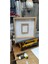 Emass Kuru Gül, Gelin Çiçeği, Anı Çerçevesi Safir Meşe Pleksi Camlı 40 x 40 3
