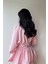 Pembe Belden Oturtmalı Rahat Kesim Bluz 5