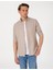 Erkek Vizon Oxford Slim Fit Kolay Ütülenebilir Gömlek 50306996-VR052 1