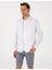 Erkek Beyaz Desen Baskılı Slim Fit Uzun Kollu Gömlek 50303451-VR053 3