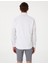 Erkek Beyaz Desen Baskılı Slim Fit Uzun Kollu Gömlek 50303451-VR053 5