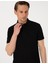 Erkek Siyah Slim Fit %100 Pamuk Kıvrılmaz Amerikan Pike Polo Yaka Basic Tişört 50306154-VR046 2