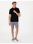 Erkek Siyah Slim Fit %100 Pamuk Kıvrılmaz Amerikan Pike Polo Yaka Basic Tişört 50306154-VR046 4