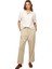 Kadın Bej Rahat Kesim Lastikli Chino Pantolon 1