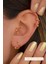 Kıvrımlı Çelik Spiral Piercing 8 mm Tragus Helix Kıkırdak Dudak Gold Renkli 1