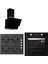 Siyah Cam Ankastre Set 3490 - CS5343B01 - BO6502B01 1