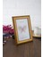Mini Dekoratif Resim Çerçevesi Tekli Gold Ayarlanabilir Ayaklı - Duvara Asılabilir 10 x 15 cm 2
