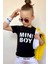 Erkek Çocuk Mini Boy Yazı Ve Şerit Detaylı T-Shirt Kolsuz Sarı Yelek Eşofman Takım 4