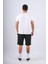 V Yaka Modal Flamlı T-Shirt Ekru 4