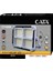 CT-4698 Güneş Enerjili Solar 200W Watt LED Projektör Taşınabilir Sarı Beyaz ve Çakar Işık Lamba 6