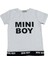 Erkek Çocuk Mini Boy Yazı Ve Şerit Detaylı T-Shirt Kolsuz Siyah Yelek Eşofman Takım 3