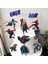 Avengers Süper Kahramanlar Temalı Erkek Çocuk Doğum Günü Isme Özel 3D Çubuklu Pasta Parti Süsü Seti 4