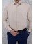 Erkek Slim Fit Uzun Kol Bej 6 Drop Gömlek 2