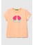 Kız Çocuk Lila Grafik Baskılı Kısa Kollu T-Shirt 1