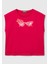 Kız Çocuk Sarı Grafik Baskılı Kısa Kollu T-Shirt 1