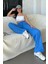 Saks Beli Büzgülü Wide Leg Kumaş Pantolon MG1950 1