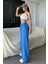 Saks Beli Büzgülü Wide Leg Kumaş Pantolon MG1950 3