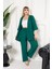 Kimono Hırkalı 2li Alt Üst Takım Bürümcük Kumaş Yazlık M-6xl Oversize 2