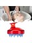 Yumuşak Silikon Şampuan Fırçası Kuaför Şampuan Fırçası Saç Derisi Temizleme Banyo Tarağı - Kırmızı Mavi (Yurt Dışından) 5