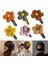 Büyük Çiçek Saç Klip Ördek Gagası Klip Saç Aksesuarları Parti Bayanlar Için Barrette Hairgrips, Turuncu (Yurt Dışından) 2