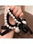 Kadın Büyük Inci Saç Kravatlar Kore Tarzı Saç Bandı Scrunchies Kızlar At Kuyruğu (Yurt Dışından) 3