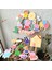 Peppa Karakterleri Temalı Kız Erkek Çocuk Doğum Günü Isme Özel 3D Pasta Parti Süsü Seti Cake Topper 4