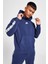 Club Fleece Zeus Tape Graphics Track Suit Kapüşonlu Şardonlu Eşofman Takımı Lacivert 3