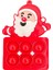 Imha Edici Parmak Balonu Eğlenceli Oyuncaklar Noel Baba Anahtarlık Sınır Ötesi Çimdik Eğlenceli Noel Çekicilik (Yurt Dışından) 1