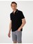 Erkek Siyah Slim Fit Polo Yaka Tişört 50307516-VR046 3