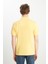 %100 Pamuk Regular Fit Normal Kesim Sarı Polo Yaka Tişört 5