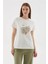 Baskılı Ekru Kadın T-Shirt 25Y0398K1 1