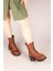 Tullıa Bağcıklı Süet Topuklu Kadın Bot Tarçın 4