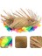 Naturel Renk Püsküllü Örme Hasır Hawaii Luau Aloha Şapka 13 x 36 cm 2