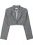 Kadınlar Için Şık Yaka Detaylı Crop Blazer 1