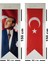 Türk Bayrağı ve Atatürk Baskılı Kırlangıç Bayrak Takım 50 x 150 cm 2