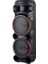 KTS-2058 Siyah Çift Mikrofonlu Rgb Ledli Taşınabilir Bluetooth Hoparlör Parti Speaker 4